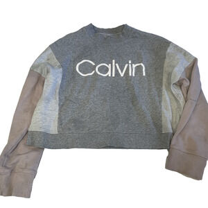 Calvin Klein Performance Cropped Sweatshirt Women XXL Gray
